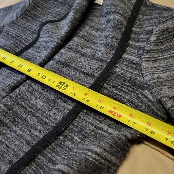 LOFT 100% Merino Wool Open Front Cardigan Jacket Women’s Small Gray Knit Sweater - Picture 4 of 6
